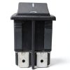 On/Off Boat Rocker Switch Canal R Series DPST 20 A 16 A 125 250VAC Replace Hongju Taiheng TH3 Defond DRH-2415-3 Replacement for A Variety Applications PA66 Black Easy Installation Durable-2