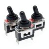 Twidec/3Pcs Heavy Duty Rocker One-Side Momentary Toggle Switch 16A 250V AC SPST 2 Position 2 Pin (ON)-Off Switch with Metal Bat Waterproof Boot Cap Cover KL-B112MZ-1