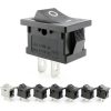 ZUPAYIPA AC 6A/250V SPST On Off Mini Boat Rocker Switch 15pcs Black-0