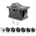 ZUPAYIPA AC 6A/250V SPST On Off Mini Boat Rocker Switch 15pcs Black-0