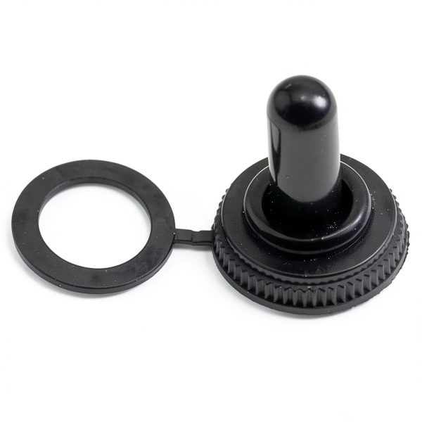 MEETOOT 12pcs Button Switch Waterproof Dust Proof Cap 12mm Rubber Electrical Toggle Switch Cover Weatherproof Protector Boot for Most Toggle Switches-3