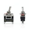 Twidec/3Pcs Heavy Duty Rocker One-Side Momentary Toggle Switch 16A 250V AC SPST 2 Position 2 Pin (ON)-Off Switch with Metal Bat Waterproof Boot Cap Cover KL-B112MZ-6