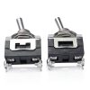 Twidec/3Pcs Heavy Duty Rocker One-Side Momentary Toggle Switch 16A 250V AC SPST 2 Position 2 Pin (ON)-Off Switch with Metal Bat Waterproof Boot Cap Cover KL-B112MZ-4
