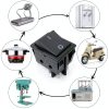 On/Off Boat Rocker Switch Canal R Series DPST 20 A 16 A 125 250VAC Replace Hongju Taiheng TH3 Defond DRH-2415-3 Replacement for A Variety Applications PA66 Black Easy Installation Durable-3
