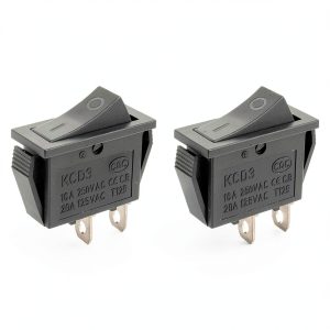 Rocker Switch 2Pcs KCD3 ON/Off Toggle for Car Boat Household 2 Pin 8mm-0