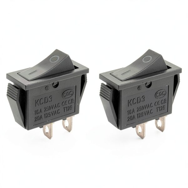 Rocker Switch 2Pcs KCD3 ON/Off Toggle for Car Boat Household 2 Pin 8mm-0