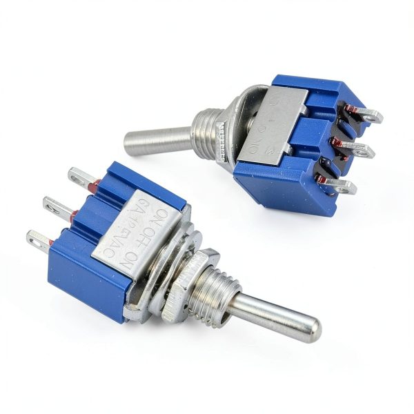 HiLetgo 10pcs SPDT Toggle Switch 6A/125V 3A/250V Silver/Blue-3
