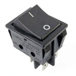 On/Off Boat Rocker Switch Canal R Series DPST 20 A 16 A 125 250VAC Replace Hongju Taiheng TH3 Defond DRH-2415-3 Replacement for A Variety Applications PA66 Black Easy Installation Durable-0