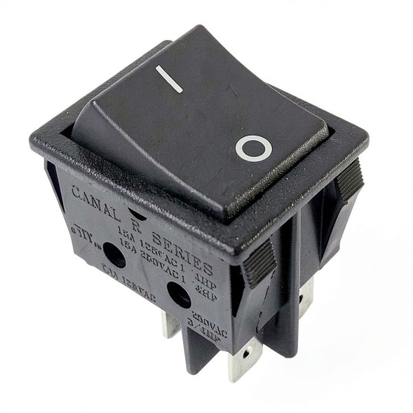 On/Off Boat Rocker Switch Canal R Series DPST 20 A 16 A 125 250VAC Replace Hongju Taiheng TH3 Defond DRH-2415-3 Replacement for A Variety Applications PA66 Black Easy Installation Durable-0