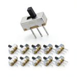 ON Off Switch, SPDT Micro Switch Mini Switches Small Slide Toggle 1p2t for PCB Arduino Breadboard Electronic Board Dip Miniature 3mm 70PCS GuuYebe-0